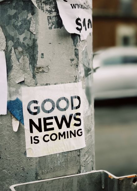 Good news is coming.